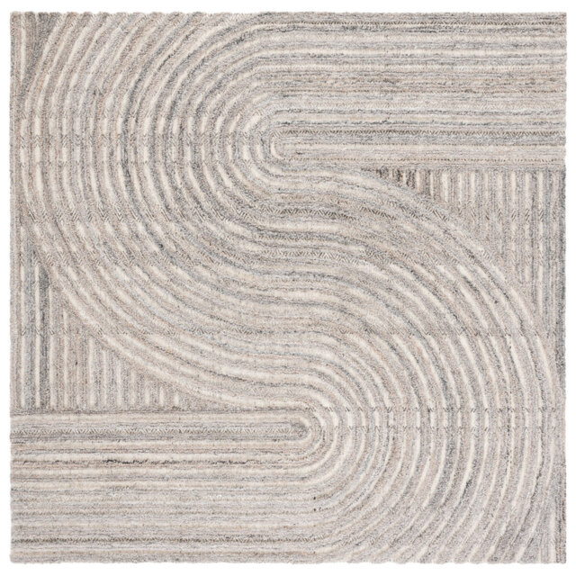 Southampton Swirl Rug in Beige & Grey