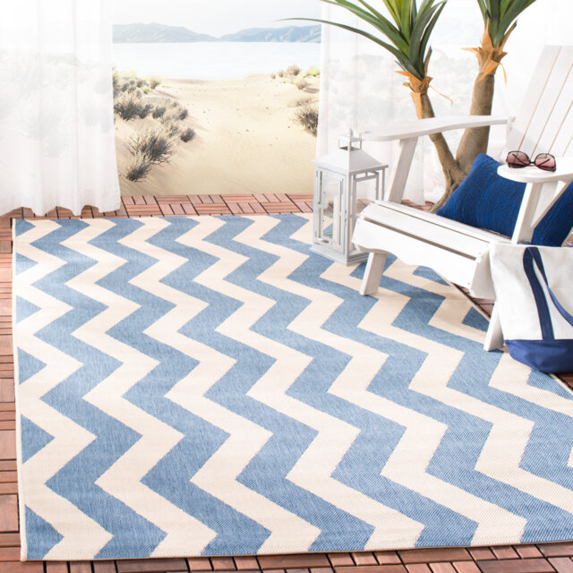 Avenger Blue/Beige Indoor/Outdoor Area Rug