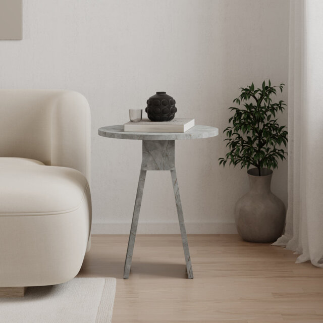 Chen Modern Side Table Minimalist with Round Top