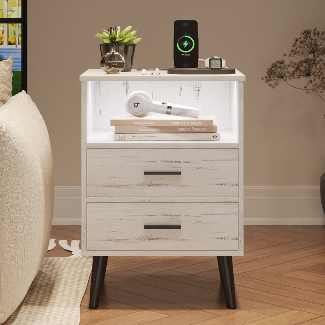 Boersma 45cm W Manufactured Wood Bedside Table