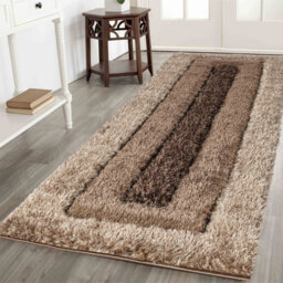 Kiawah Brown/Beige Shaggy Indoor/Outdoor Rug