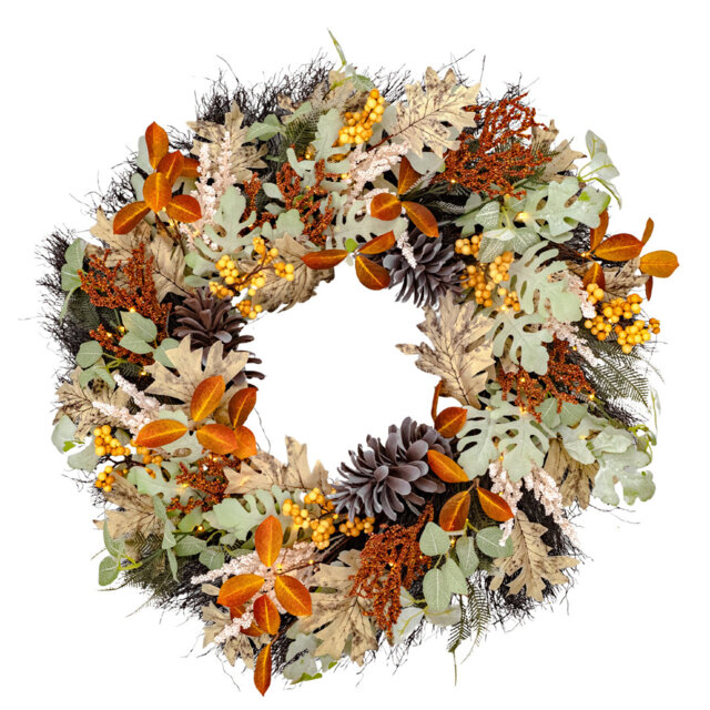 AMBERWOOD Faux 66cm Wreath