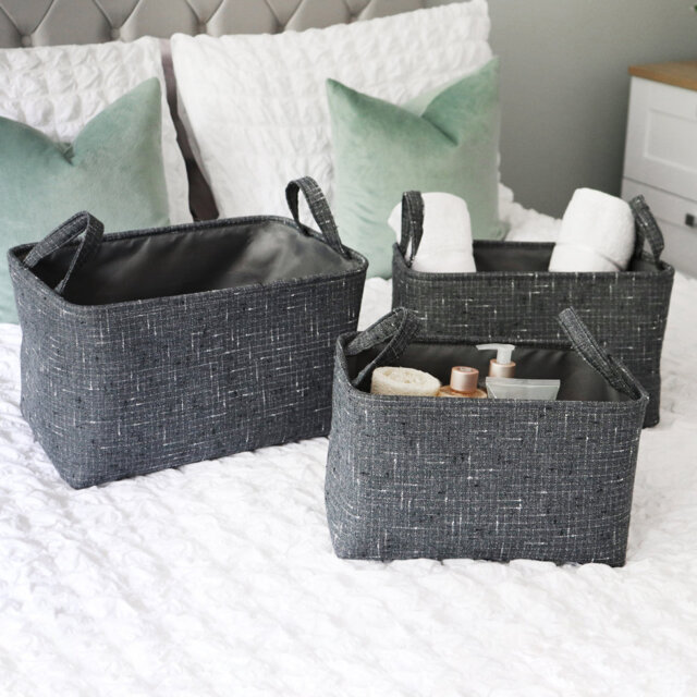 JVL Fabric Decorative Basket