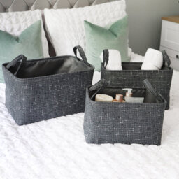 JVL Fabric Decorative Basket