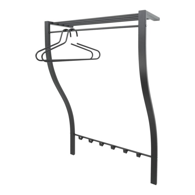 Metal Wall 6 - Hook Wall Mounted Coat Rack