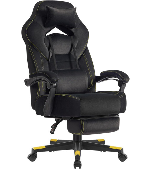 Metro Lane Adjustable Swiveling PC & Racing Game Chair in Black