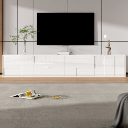 167cm Modern TV Lowboard with Drawers & Wall Mount Option
