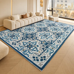 Aspire Homeware Blue Traditional Area Rug Vintage Indoor Carpet