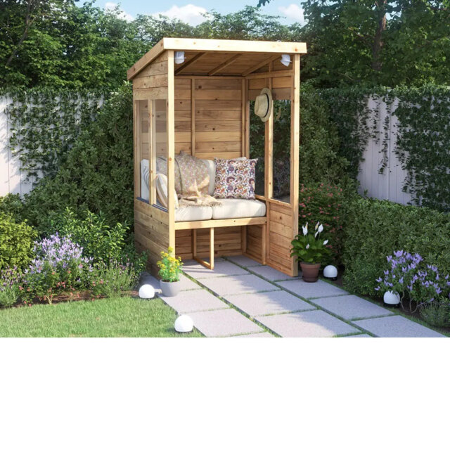 Dunster House Garden Arbour With Glazed Panels, Pressure Treated, Apocallipo