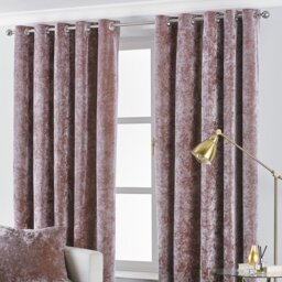 Elisha Crushed Velvet Thermal Eyelet Curtains