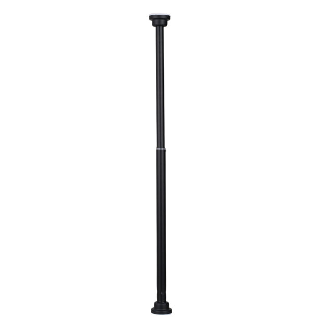 Natural Stainless Steel Adjustable 45cm to Bay Window Single Curtain Rod