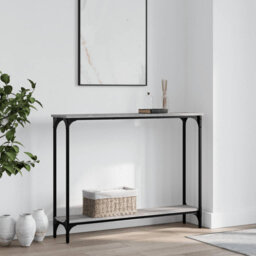 Vidaxl Console Table Smoked Oak 100X22.5X75 Cm Engineered Wood