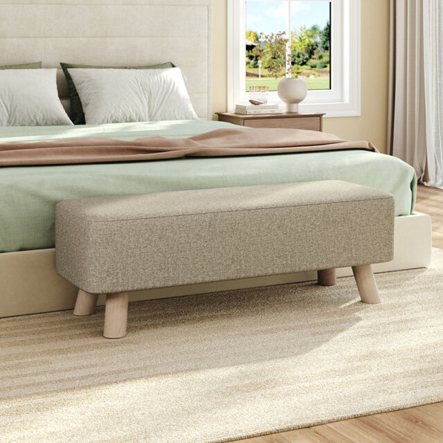 Artis 81cm Wide Rectangle Solid Colour Footstool Ottoman