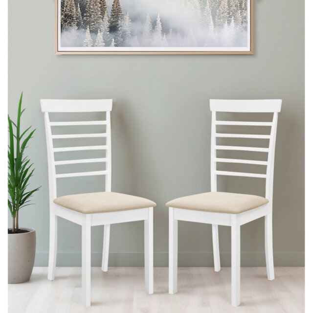 Ahwahnee 43cm H Polyester Blend Upholstered Ladder Back Side Chair