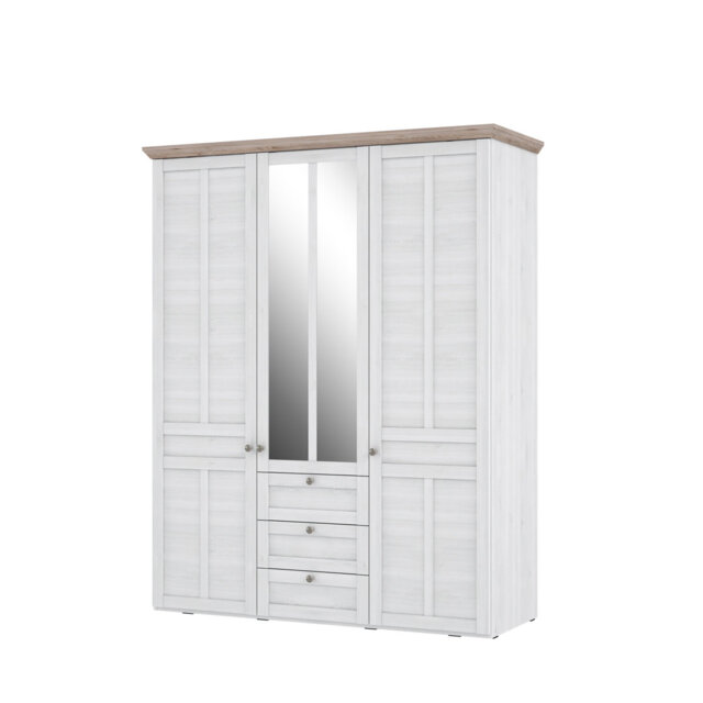 Tooele 3 Door Manufactured Wood Wardrobe