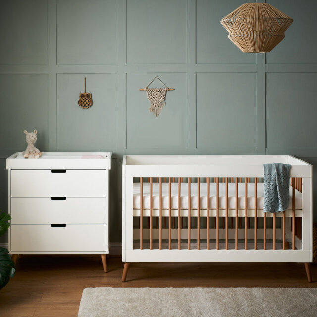 Maya Cot Bed 2 Piece Nursery Furniture Set