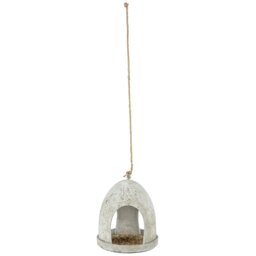 Aged Resin Dome Hanging Bird Feeder
