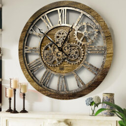 Oversized The Gears Clock  60.5cm Silent Wall Clock