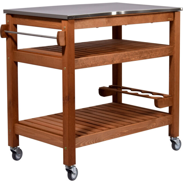 Alyxandria Solid Wood Bar Cart