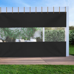 Heavy Duty Outdoor Clear Panel Curtain, All Weather Resistant Tarp Curtain for Pergola Porch Gazebo, Privacy Screen, Blackout Curtains