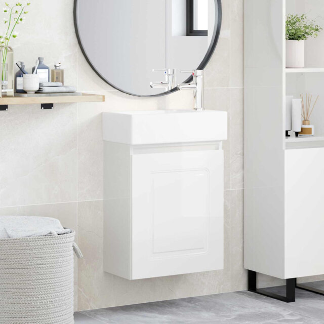 Single Bathroom Vanity with Ceramic Basin
