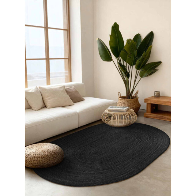 Hanse Home Rangpur - Jute Rug, Natural Rug for Living room, Bedroom, Diningroom