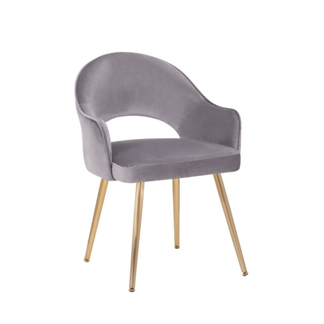45.49cm H Velvet Upholstered Armchair