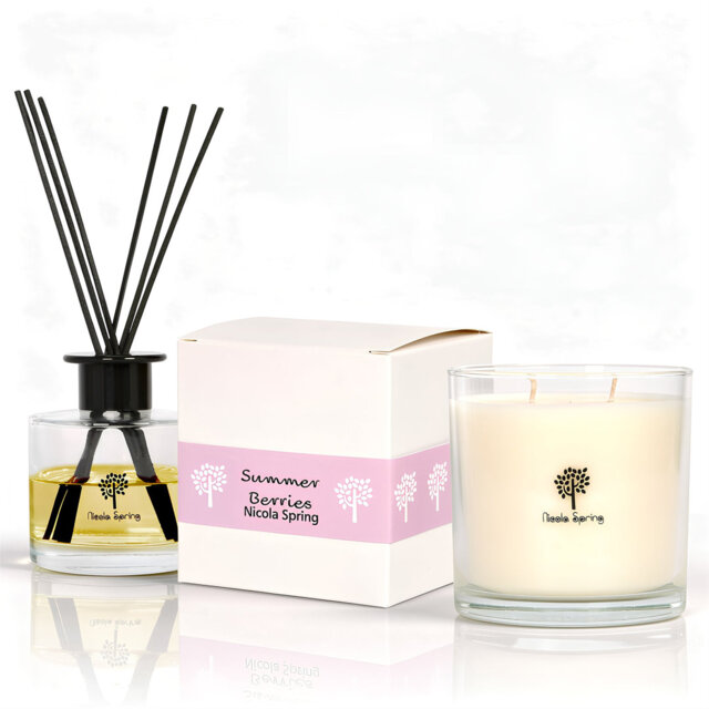 Nicola Spring Summer Berries Candle & Diffuser Set - 400g Jar & 200ml Diffuser