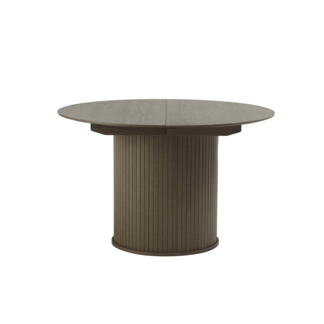 Brunilde Extendable Oak Round Dining Table