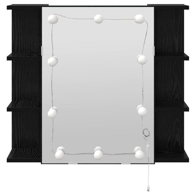 Mirror Cabinet With LED Washroom Storage Cabinet Bathroom Vanity Unit