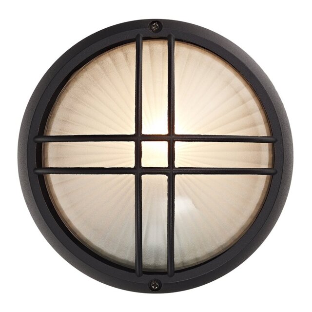 Hailey Die Cast Aluminium Outdoor Circular Bulkhead Porch or Wall Light