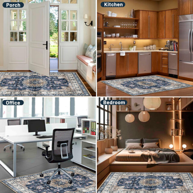 "Heavy Duty Office Chair Mat, 48""X60"" for Hardwood & Tile Floors, Anti-Slip Protector"