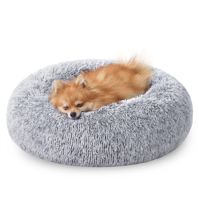 Canfield Faux Fur Bolster Pet Bed