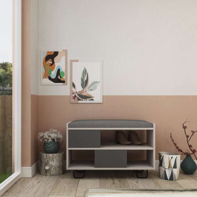Cannonleague Polyester Upholstered Storage Bench