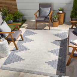 Marion Indoor & Outdoor Boho Denim Rug