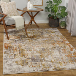 Modern Abstract Area Rug Multicolour/Brown