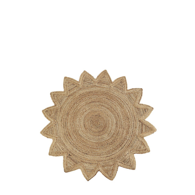 Richman Geometric Handmade Handwoven Novelty 120Cm x 120Cm Beige Area Rug
