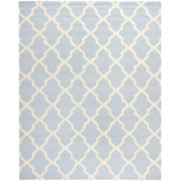 Darrah Handmade Tufted Wool Light Blue/Ivory Area Rug