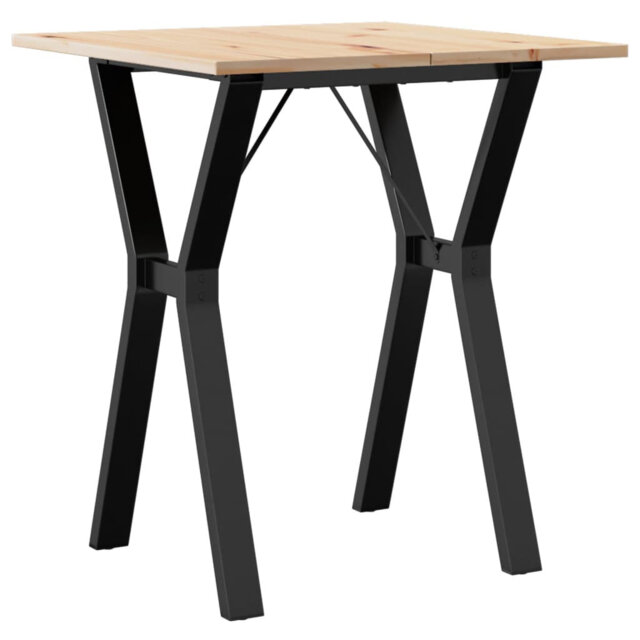vidaXL Dining Table Y-Frame Solid Wood Pine and Steel