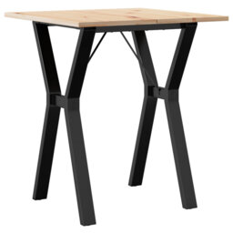 vidaXL Dining Table Y-Frame Solid Wood Pine and Steel