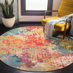 Minogue Power Loom Ivory/Orange/Blue Rug