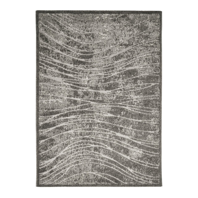 Ramford Dehors-Dedans Ondes Power Loom Light Grey/Dark Grey Indoor/Outdoor Rug