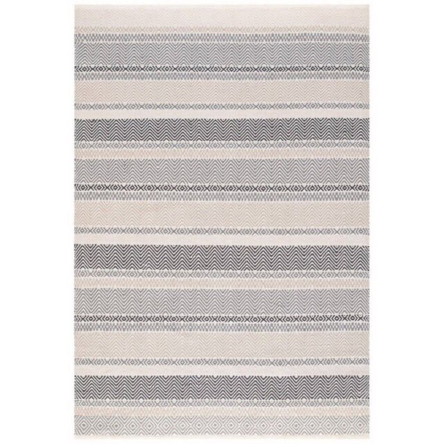 Gaidouras Geometric Handmade Hand Knotted Grey Area Rug