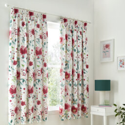 Cotton Blend Semi-Sheer Curtain Panel Pair