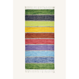 Vikenti Flatweave Cotton Blue/Yellow/Green Rug