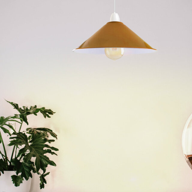 Vintage 10cm H Metal Cone Lamp Shade