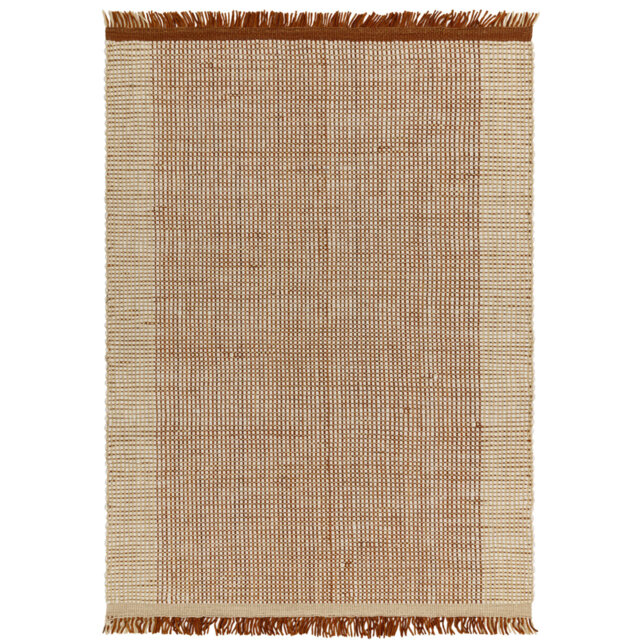 Avalei Plain Hand Woven Hand Braided Orange Area Rug