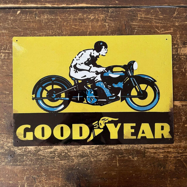 Good Year Tyres Motorbike Metal Wall DÃ©cor