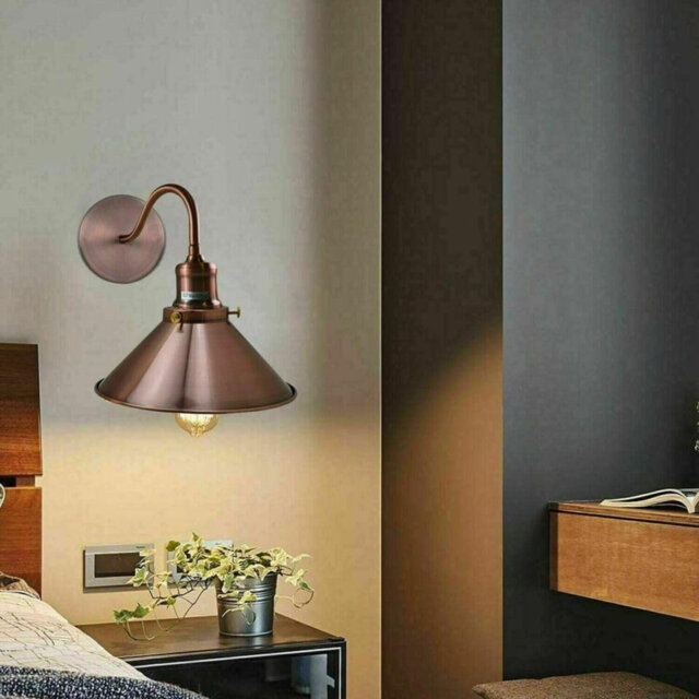 Industrial Style Wall Lamp Polished Light Shade Home Lighting Indoor Wall Lights