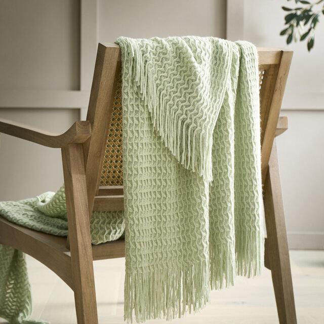 Textured Knit Throw Blanket